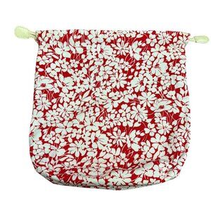 Burberry Red and White Fabric Tote Insert Cinch Top FABRIC INSERT ONLY Excellent